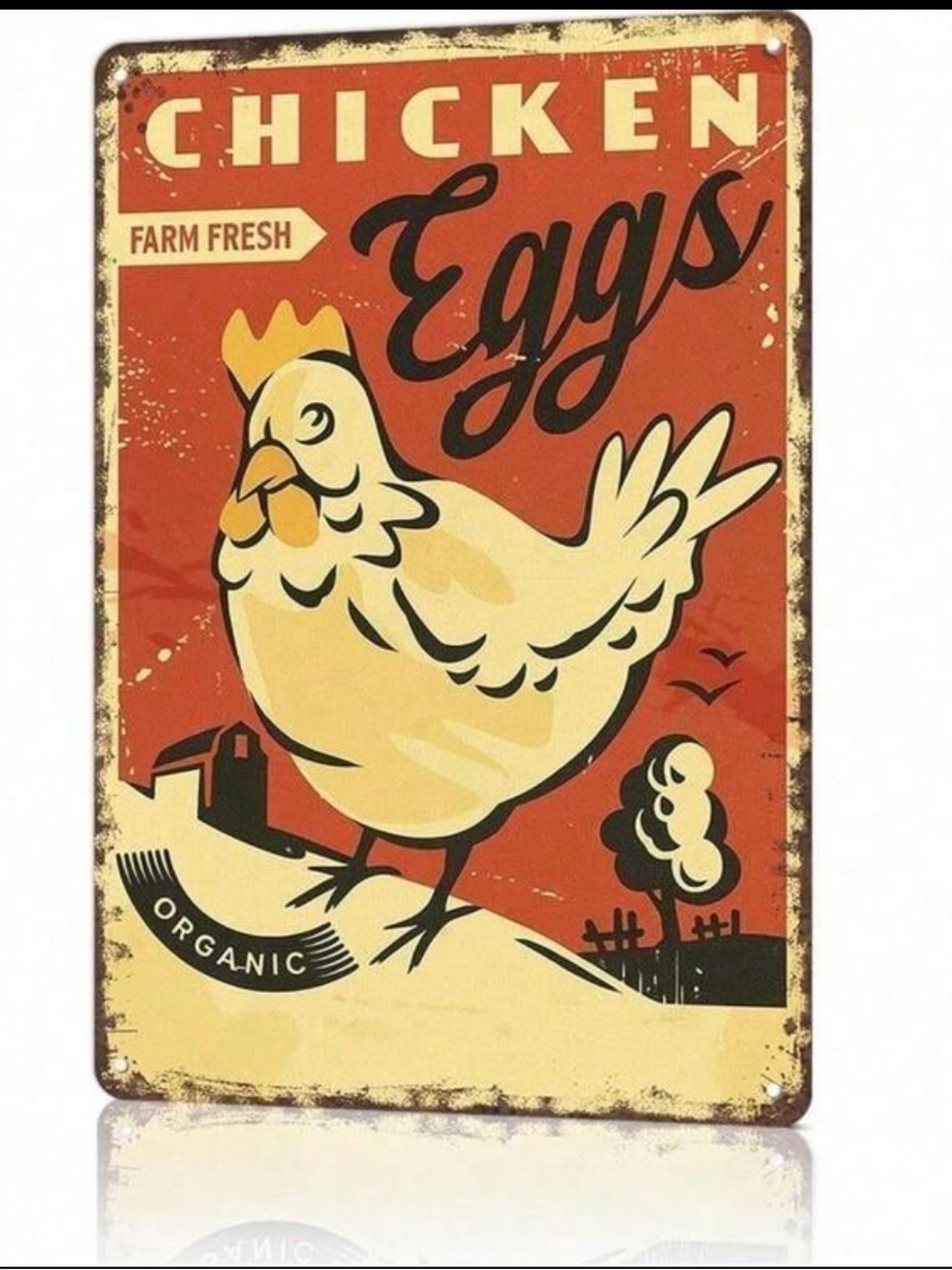 Rustic Chicken Eggs Farmhouse Metal Wall Decor NEW 🏷️ - Picture 3 of 5